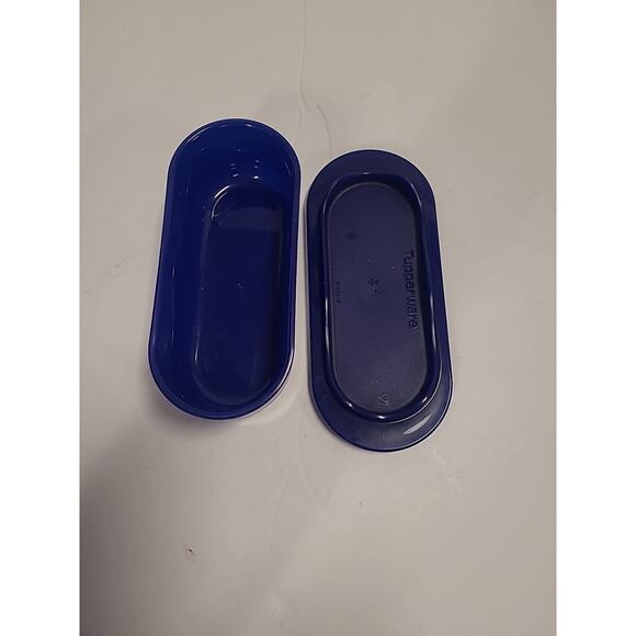 Tupperware Butter Dish & Lid Tokyo Blue Color Made in USA - Picture 7 of 11